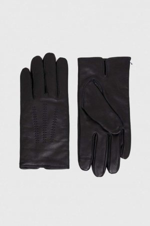 Кожаные перчатки Boss, черный BOSS
