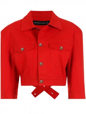 Укороченная джинсовая куртка Gloria Coelho. Цвет: красный