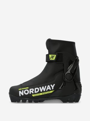Ботинки для беговых лыж детские RS Combi NNN, Черный Nordway. Цвет: черный