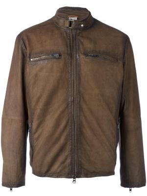 Куртка с карманами на молнии Damico D'amico. Цвет: коричневый