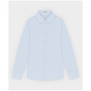 Школьная рубашка , размер 122, голубой Button Blue. Цвет: голубой