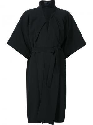 Пальто в стиле кимоно Iris Van Herpen. Цвет: чёрный