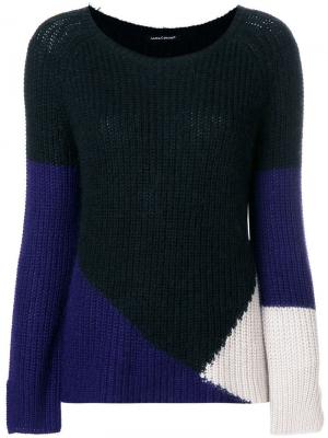 Облегающий свитер в стиле колор-блок Luisa Cerano. Цвет: черный