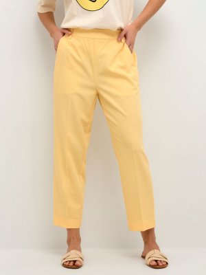 KAFFE Укороченные брюки Sakura, желтые