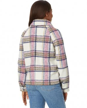 Куртка Plaid Zip Front Jacket, цвет Navy/Pink/Cream Avec Les Filles