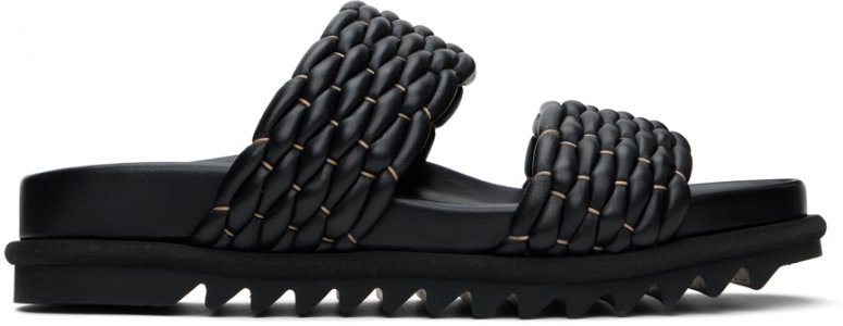 Черные плетеные сандалии Dries Van Noten