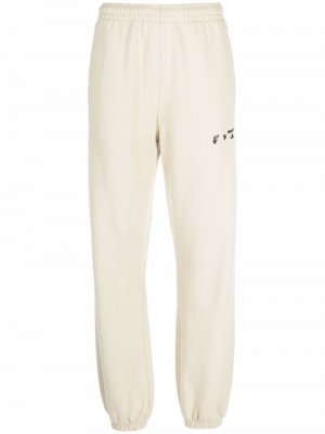Спортивные брюки с логотипом Off-White. Цвет: бежевый