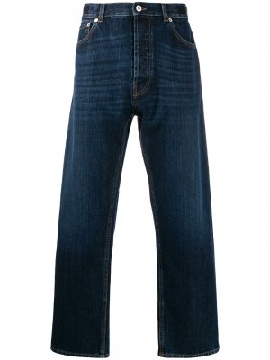 Широкие джинсы из селвидж денима с логотипом VLTN Valentino