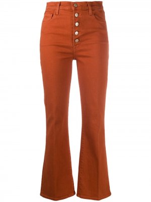 Укороченные расклешенные брюки J Brand. Цвет: оранжевый