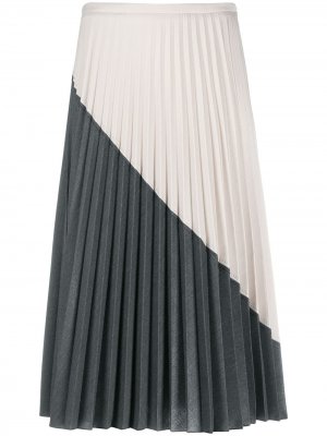 Плиссированная юбка в стиле колор-блок Piazza Sempione. Цвет: 0190 grey