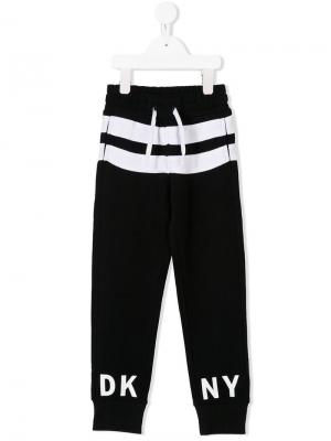 Спортивные брюки с принтом логотипа Dkny Kids. Цвет: черный