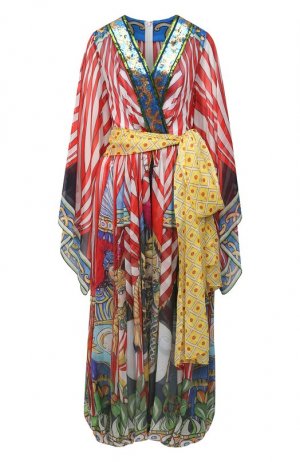 Шелковый комбинезон Dolce & Gabbana. Цвет: разноцветный