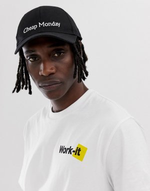 Черная кепка с логотипом Cheap Monday. Цвет: черный
