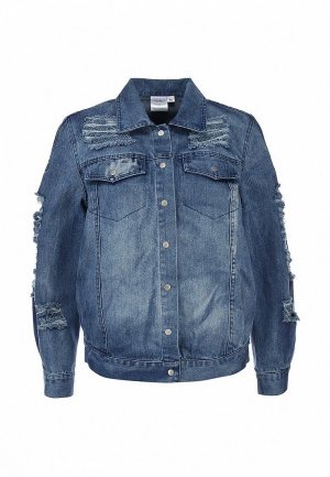 Куртка джинсовая - эксклюзивно для Lamoda Tutto Bene TU009EWBLV13. Цвет: синий