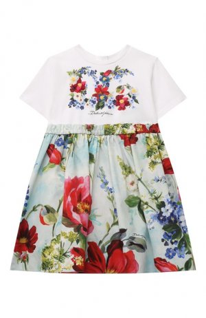 Комплект из платья и шорт Dolce & Gabbana. Цвет: разноцветный
