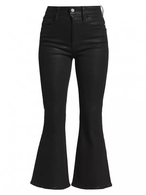 Укороченные джинсы Le Crop Flare с покрытием , цвет noir coated Frame
