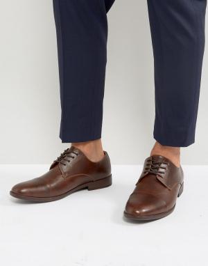 Коричневые туфли со вставкой на носке Call It Spring Huttner. Цвет: коричневый