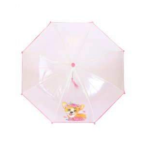 Зонт-трость , механика, купол 73 см, 8 спиц, розовый ArtRain. Цвет: розовый