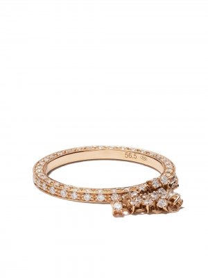 Золотое кольцо Fluid Captured с бриллиантами Maison Dauphin. Цвет: розовый