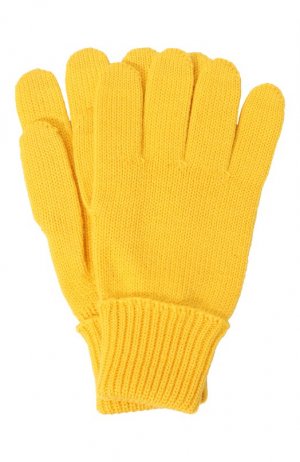 Шерстяные перчатки Il Trenino. Цвет: жёлтый