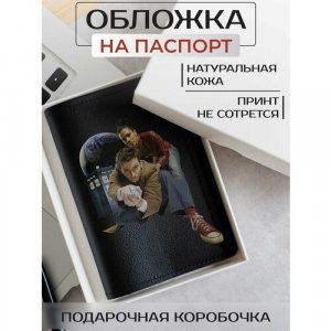 Обложка для паспорта на паспорт Доктор кто OP02034, черный RUSSIAN HandMade. Цвет: черный