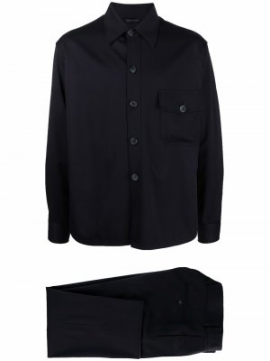 Костюм с однобортным пиджаком Giorgio Armani. Цвет: синий