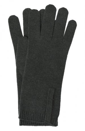 Кашемировые перчатки Brunello Cucinelli. Цвет: зелёный