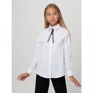 Школьная блуза , размер 122, белый Blueland. Цвет: белый
