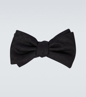 Шелковый галстук-бабочка gg , черный Gucci