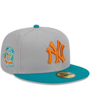 Мужская серо-бирюзовая приталенная шляпа New York Yankees 59FIFTY ERA