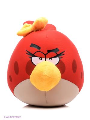 EXPETRO Подушка-игрушка антистресс Злая птица с бантиком Экспетро. Цвет: красный