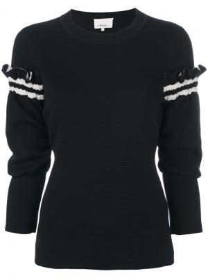 Пуловер с рюшами 3.1 Phillip Lim. Цвет: чёрный