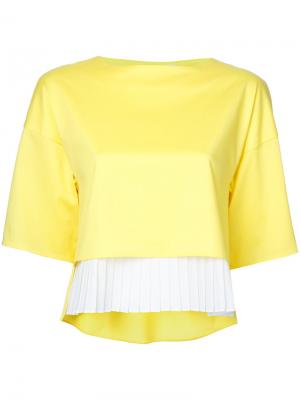 Блузка с плиссировкой Taro Horiuchi. Цвет: жёлтый и оранжевый