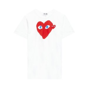 Футболка Comme des Garçons PLAY Eyes Heart Tee 'White', белый