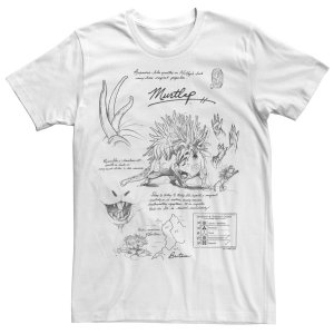 Мужская футболка с эскизом блокнота «Фантастический зверь Гриндельвальд Муртлап» Licensed Character