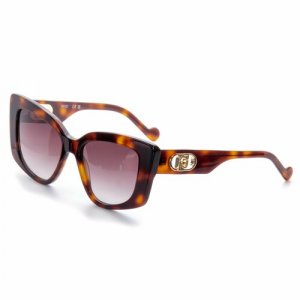 Солнцезащитные очки , фиолетовый, бежевый LIU JO. Цвет: фиолетовый/бежевый/коричневый