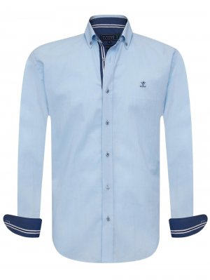 Рубашка на пуговицах стандартного кроя Patty, темно-синий/светло-голубой Sir Raymond Tailor