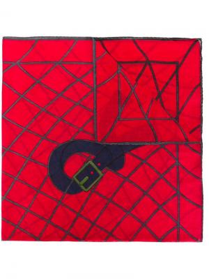 Нагрудный платок с принтом ремня Roberta Di Camerino Vintage. Цвет: красный