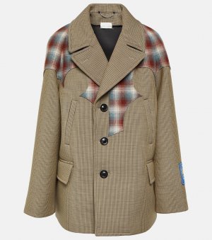 Пальто из хлопка, мохера и шерсти pendleton , бежевый Maison Margiela