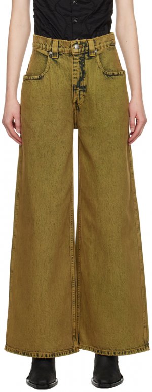 Ультраширокие джинсы цвета хаки , цвет Swamp Eckhaus Latta