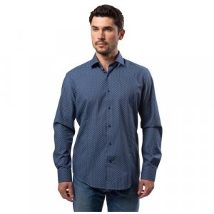 Рубашка, размер 40/182, синий GroStyle. Цвет: синий