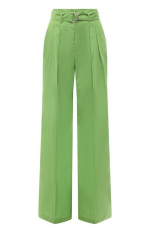 Хлопковые брюки Ermanno Firenze. Цвет: зелёный