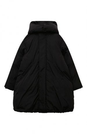 Утепленное пальто MM6. Цвет: чёрный