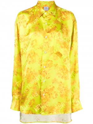 All-over logo floral shirt VETEMENTS. Цвет: желтый