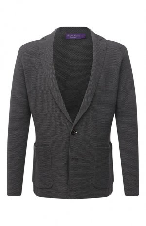 Пиджак из вискозы и шерсти Ralph Lauren. Цвет: серый