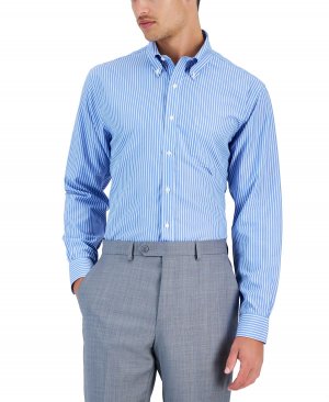 Мужская классическая рубашка в тонкую полоску без железной отделки обычного кроя Brooks Brothers