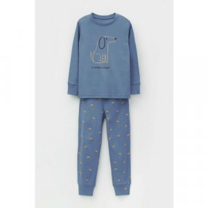 Пижама, размер 60/116, синий crockid. Цвет: синий