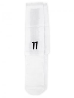 Носки с полосками 11 By Boris Bidjan Saberi. Цвет: белый