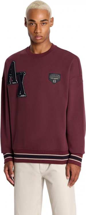 Университетский флисовый пуловер , цвет Vineyard Wine Armani Exchange