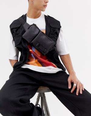 Черная сумка-кошелек на пояс в стиле милитари Supply-Черный HXTN